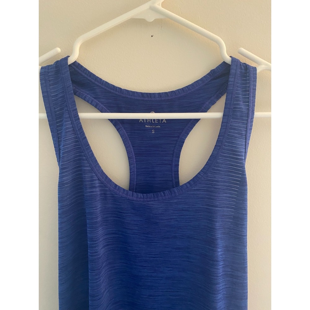 Athleta Womens Racerback Tank Top Blue Space Dye Athletic Workout Shirt S - Picture 4 of 8
